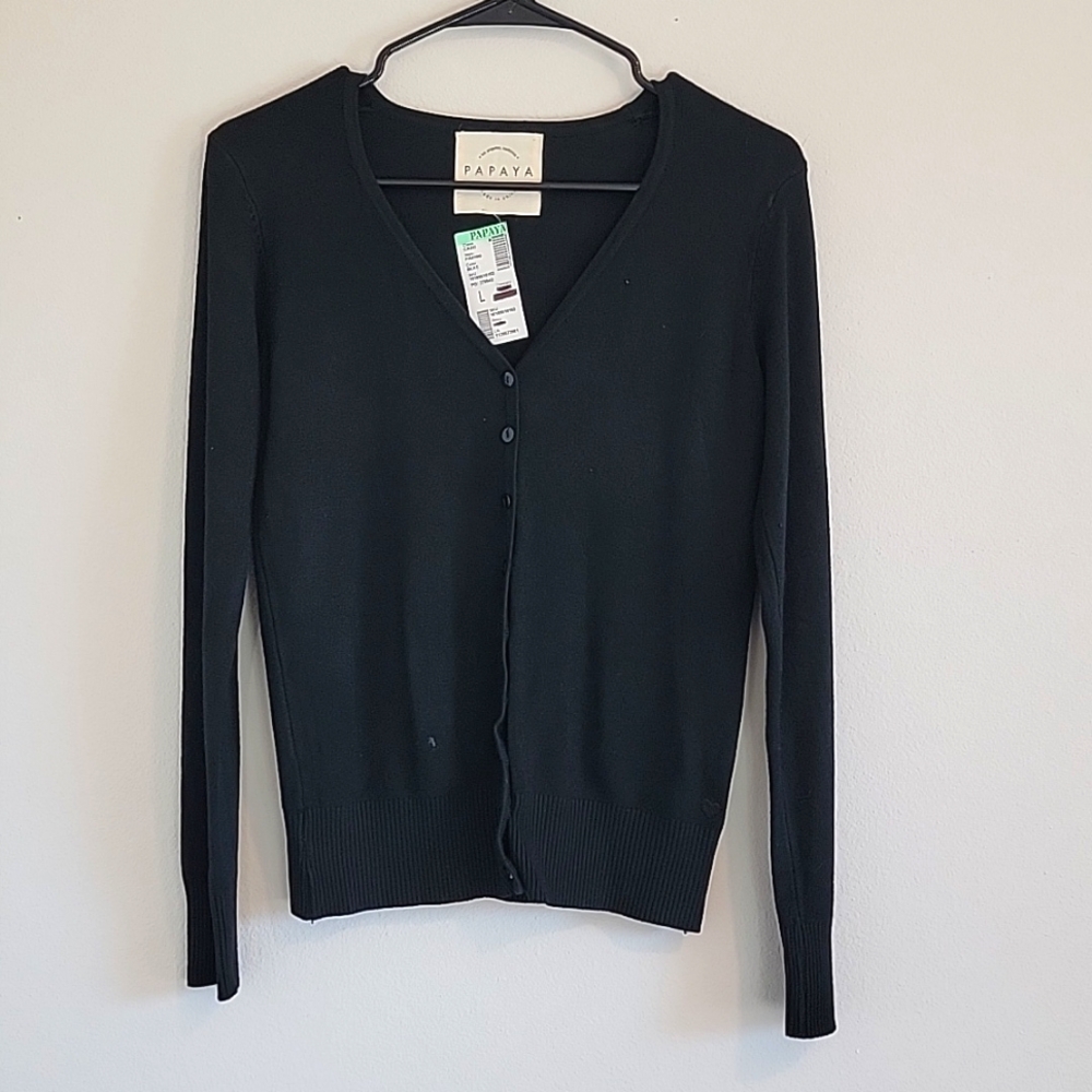 NWT PAPAYA SWEATER CARDIGAN SIZE  LARGE